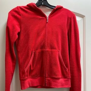 Juicy Couture Terrycloth Zip-Up Jacket in Red